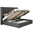 thumbnail image 7 of Jocisland Queen Bed Frame with Lift up Storage,Linen Platform Bed Frame,No Box Spring,Dark Grey, 7 of 7