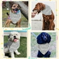 thumbnail image 6 of 1 Pc Pet Dog Bandana 30.7x14.9inch(78x38cm) Party Animal Balloon Triangle Pet's Bandana Adjustable Comfortable Pet Bibs Washable Cotton Scarf Kerchief for Large Dog Pet Festival Grey, 6 of 6