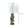 thumbnail image 5 of Benjara BM233933 Lampe de Table en Polyresine 27.5 x 14 x 14 Po. avec Base Ronde, Argent, 5 of 5