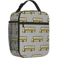 thumbnail image 2 of Large Lunch Bag Bus Insulated Lunch Box Soft Cooler Cooling Tote For Adult Men Women, 2 of 6