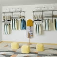 thumbnail image 4 of YounGG 3 to 5 FT Custom Closet Organizer System Kit, Wall-Mounted Storage Organizer with Wire Shelving and Hanging Rods, Adjustable Closet Organizer Kit, Configurations Custom Closet for Bedroom, 4 of 9