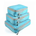 thumbnail image 1 of Bolsa de almacenamiento de viaje, cubos de embalaje comprimibles, maleta de viaje plegable, impermeable, de nailon, portátil, con bolso, organizador de equipaje, azul, 1 of 5