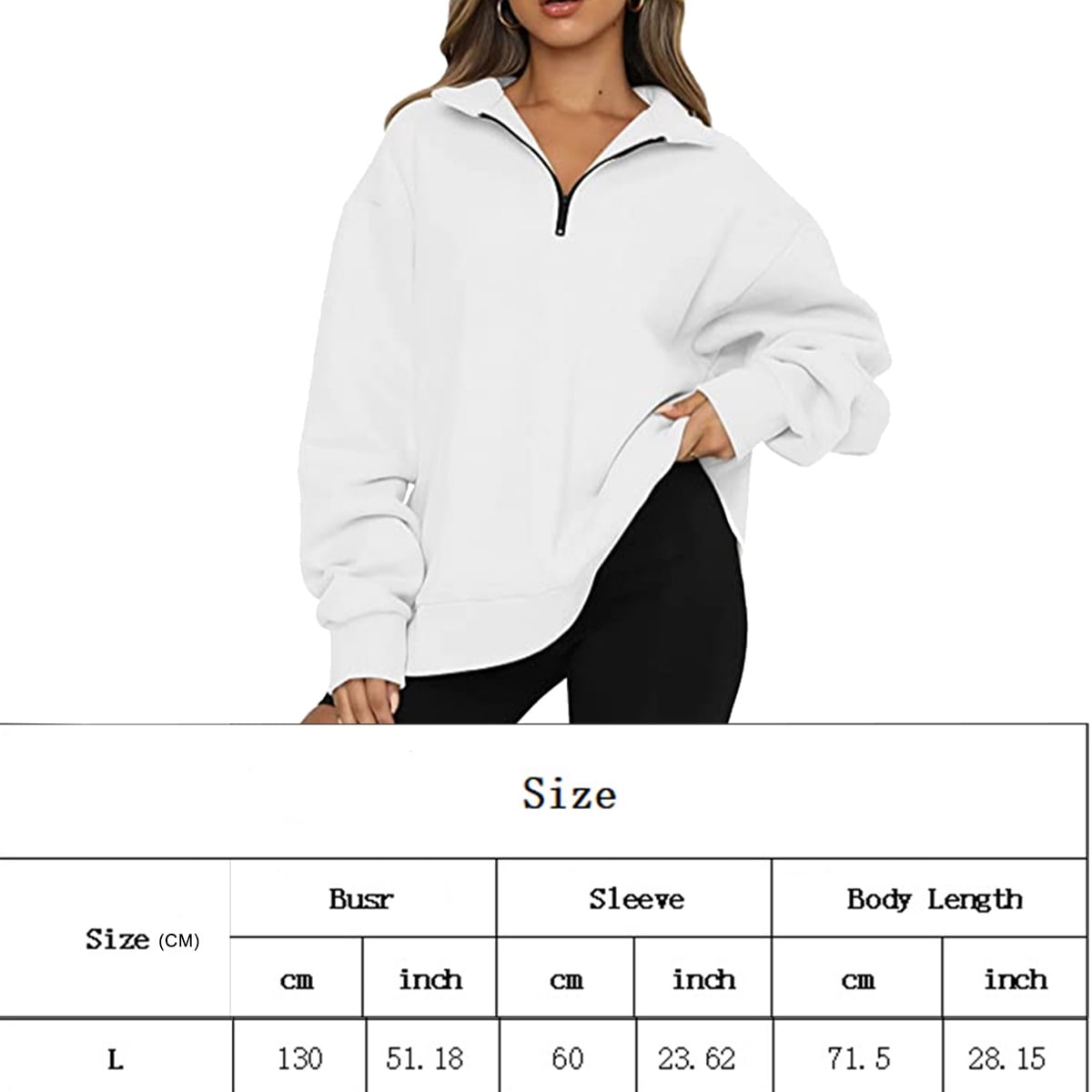 Trendy Queen Womens Oversized Sweatshirts Hoodies Half Zip Pullover Fall  Fashion Outfits - Light grey 