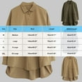 thumbnail image 2 of Women’s Button Down T Shirts Fall Cotton Dress Shirt Long Sleeve Oversized Boyfriend Tunic Tops with Pockets, 2 of 4