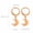 Rosegold, variant on Women Stainless Steel Moon Drop Dangle Earrings Hoop Huggie Hinged Earrings-Gold
