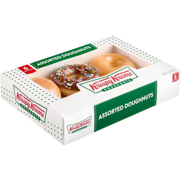 Krispy Kreme Glazed Assorted Donuts, 6 Count, 9.9 oz - Walmart.com