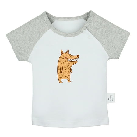 

I am a Carnivore Funny T shirt For Baby Newborn Babies Animal Wolf T-shirts Infant Tops 0-24M Kids Graphic Tees Clothing (Short Gray Raglan T-shirt 12-18 Months)