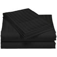 thumbnail image 4 of 600 Thread Count 100% Cotton Wrinkle Free Striped Sheet Set (King, Black), 4 of 5