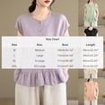thumbnail image 3 of Ailaofu Womens Button Down Blouses Casual Peplum Summer Tops Dressy Work Blouse, 3 of 7