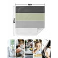 thumbnail image 5 of nqOlkjepod Grey Green Striped Cloth Napkins Set of 6 Reusable Dinner Napkins, Farmhouse Modern Cocktail Napkin Washable Table Napkins for Wedding/Holiday Party/Baby Shower 20"x20", 5 of 8