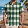 thumbnail image 2 of Uwinwear Men's Polo Shirts Short Sleeve Casual Polo T Shirt Color Block Slim Fit Golf Shirts Big and Tall Summer Tops,Light Green,XL, 2 of 6