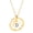 Gold D, variant on 26 Letters Necklace Encircled by Love Stainless Steel Minimalist Open Circle with Engraved Heart for Her Gold T