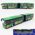 thumbnail image 4 of Realistic 1:50 Scale Green Double-Decker Mini Bus Model - Premium Alloy Die-Cast Construction, Glossy Paint Finish, Pull-Back Action - Ideal Educational Toy for Kids 4-6 &, 4 of 6