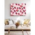 thumbnail image 4 of Strawberry Wall Art for Living Room,Canvas Picture Wall Decor for Bathroom Bedroom,Pink Spring Summer Rustic Floral Fruit Painting Artwork for Office Kitchen Hallway Dining Room Home Decor 16"x20", 4 of 8