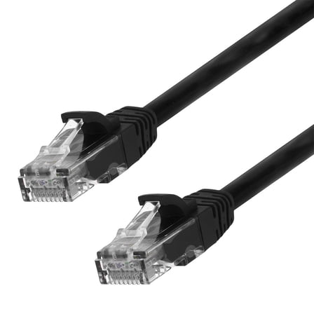 NavePoint Ethernet Patch Cable CAT6A, UTP, 24AWG, 7 Ft,  10 pack, Black