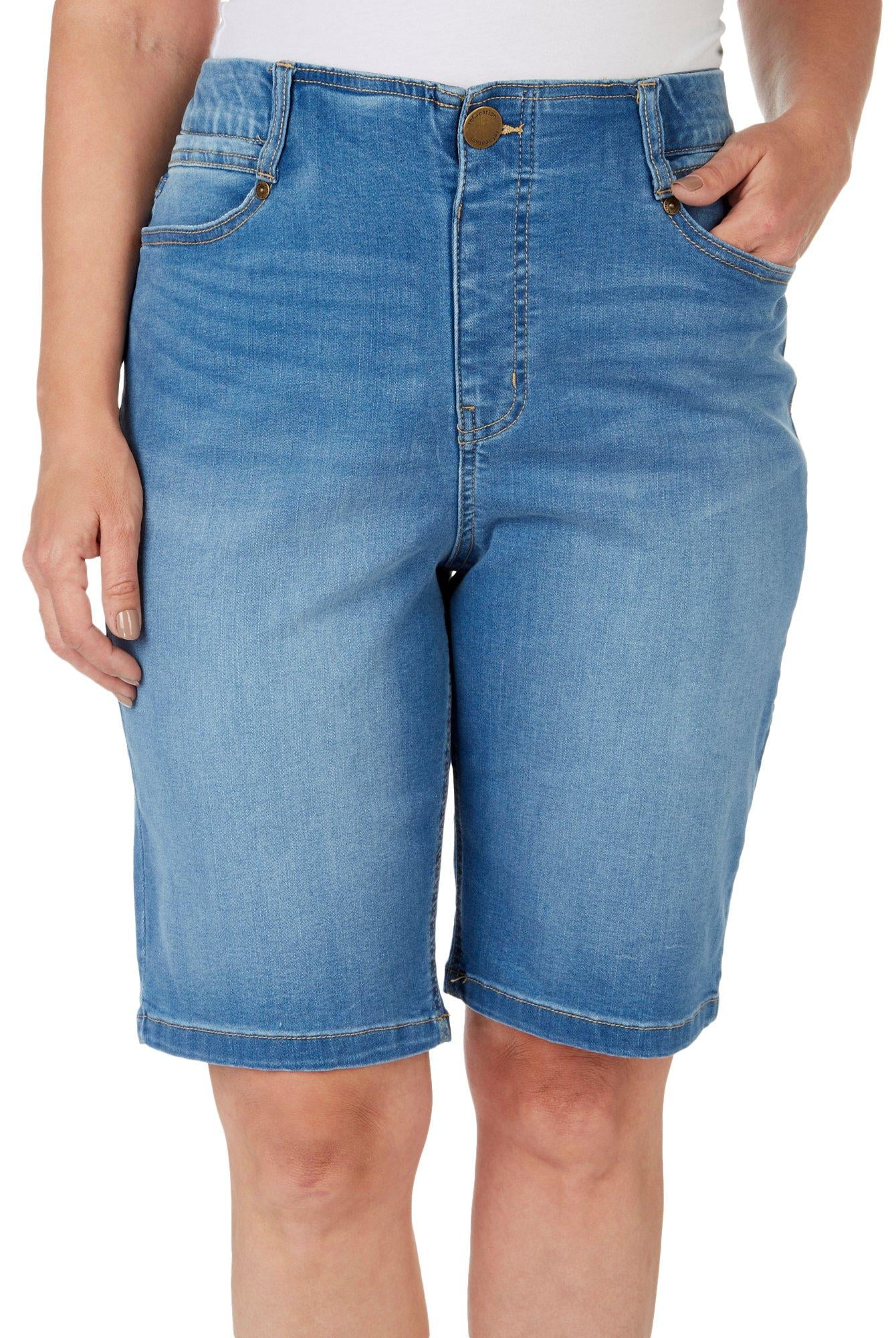 RieKet Women's Bermuda Denim Shorts Skinny Stretch Short Jeans 