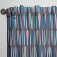 thumbnail image 3 of Designart 'Abstract Retro Drops VIII' Mid-Century Modern Curtain Panel, 3 of 5