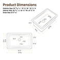 thumbnail image 2 of 30"x19" Rectangular Fireclay Workstation Kitchen Sink in Glossy White with Undermount/Drop-In Setup Full Accessories for Modern Kitchen Style, 2 of 12
