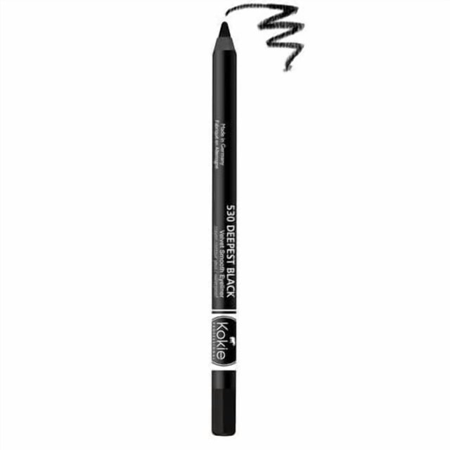 Kokie Cosmetics Crayon Eyeliner Résistant à L\'eau Velours Lisse, Noir Profond, 0.042 Once