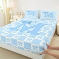 thumbnail image 3 of jejeloiu Kawaii Bows Twin Sheet Sets,Blue Letter M Bedding For Bowtie Girls 3 Pieces, 3 of 7