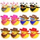 thumbnail image 1 of 12 juegos de patos vaqueros con mini sombrero, bufanda y gafas de sol, mini patos de baño, juguetes para cumpleaños, natación, fiesta, regalo, decoraciones, 1 of 1