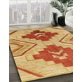 thumbnail image 3 of Ahgly Company Machine Washable Indoor Square Abstract Orange Area Rugs, 6' Square, 3 of 7