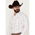thumbnail image 2 of Ely Walker Men's Floral Striped Long Sleeve Pearl Snap Western Shirt - 2027095-WH Medium, 2 of 4