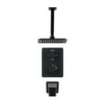 thumbnail image 1 of Square 3-functions thermostatic valve, shower head, bath spout or simultaneously, Matte black finish, 1 of 9