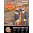 thumbnail image 6 of Weilanxin Men's Puffer Jacket Hooded Sherpa Lined Water Resistant Windproof Insulated Jacket Warm Winter Puffy Coat, 6 of 11