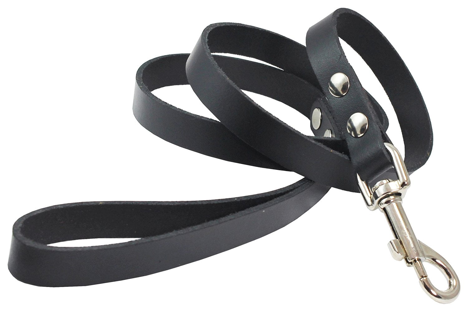 Dogs My Love Genuine Leather Classic Dog Leash 4 Ft Long 9 Sizes