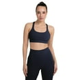 thumbnail image 6 of YITTY Active Women's UltraLuxe Strappy Medium Impact Bra, Athleisure, 4-Way-Stretch, Deep Navy, M, 6 of 6