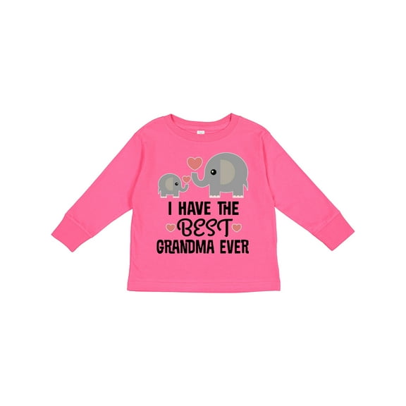 Inktastic Grandkids Best Grandma Ever Boys or Girls Long Sleeve Toddler T-Shirt