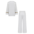 thumbnail image 3 of renvena Boys 2 Piece Worship Liturgical Outfits Long Sleeve Praise Dance Pullover Tops with Wide-Leg Pants Set White 8, 3 of 7