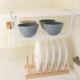 thumbnail image 3 of 1 Pcs Pantry Shelves, Under Shelf Basket Metal Basket Organizer Under Cabinet Storage with Rustproof Coated for Kitchen Pantry Cabinet Shelves, White, 3 of 6