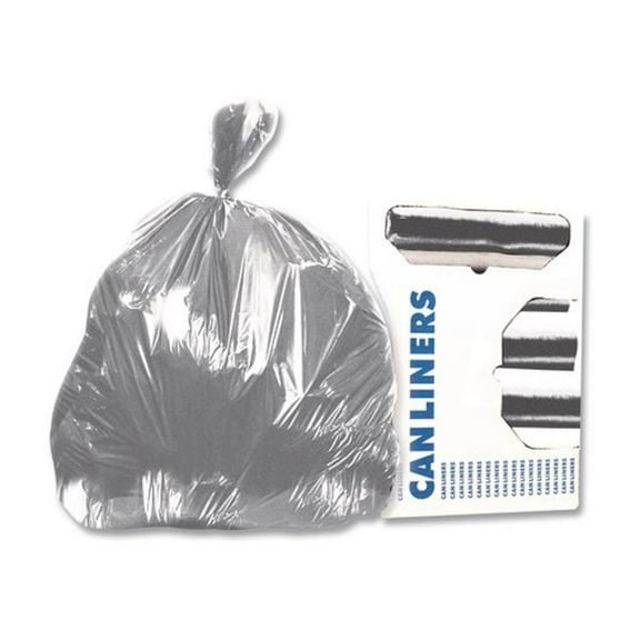 Linear Low-Density Can Liners 45 gal, 1.7 mil, 39" x 46", Silver, 50/Carton