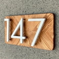 thumbnail image 3 of HASWARE 6 inch (15 cm) Floating House Number Apartment Door Numbers Mailbox Address Sign, Aluminum Alloy (#0, White), 3 of 5