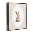 thumbnail image 2 of Stupell Industries Cottage Vintage Bow & Gingham Bunny Black Framed Giclee Art, 11 x 14, by Christine Simpson Art, 2 of 8