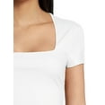 thumbnail image 4 of No Boundaries Juniors’ Ruched Top with Short Sleeves, Sizes XS-XXXL, 4 of 5