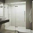 thumbnail image 2 of Vigo Rochelle 47 1/4 to 48 3/4 in. x 74 in. Frameless Hinged Shower Door in Chrome with Clear Glass and Handle, 2 of 10