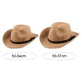 thumbnail image 7 of Unisex Kids Straw Hat Fedora Cap Wide Brim Sun Hat Parent-child Jazz Hat, 7 of 7