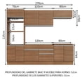 thumbnail image 3 of Cocina Integral 270cm Marrón Glamy Madesa, 3 of 11