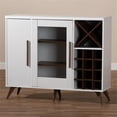 thumbnail image 6 of Bowery Hill Wine Cabinet in White and Brown, 6 of 9
