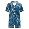 thumbnail image 6 of ZHUGeLI Cute Satin Pajamas for Big/Tween Girls Silk Button Down Short Sleeve & Pants PJS Clothes Nighty Size 2-12Years, 6 of 7