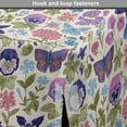 thumbnail image 4 of Floral Dog Crate Cover, Vintage Butterfly Meadow Flowers Pansy Flower on Muted Tone Backdrop, Easy to Use Pet Kennel Cover for Dogs, 35" x 23" x 27", Pale Tan and Multicolor, by Ambesonne, 4 of 6