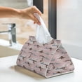 thumbnail image 5 of Goofa Cloud Sloth Pattern Triangle Square Tissue Box Cover, Modern PVC Leathe Facial Paper Holder,Decorative Holder/Organizer for Bathroom Vanity Countertop, 5 of 9