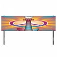 thumbnail image 3 of Retro Headboard, Colorful Guitar and Peace and Dove Dedicated to the Woodstock Tribute, Upholstered Decorative Metal Bed Headboard with Memory Foam, King Size, Multicolor, by Ambesonne, 3 of 4