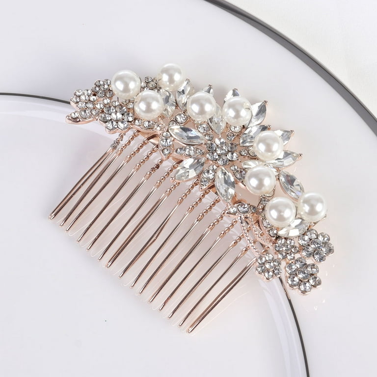 Many Style Gold Color Crystal Simulated Pearl Hair Comb For Wedding Hair  Accessories Handmade Bride Hair Jewelry Headpiece Tiara - Price history &  Review, AliExpress Seller - FORSEVEN Headdress Store