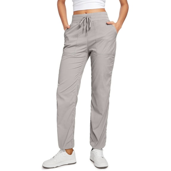 CRZ YOGA Lightweight Straight Leg Workout Pants for Women Casual Joggers with Pockets
