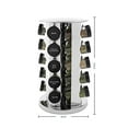 thumbnail image 5 of Kamenstein 20 Jar Revolving Countertop Spice Rack with Spices Included, FREE Spice Refills for 5 Years, Polished Stainless Steel with Black Caps, 30020, 5 of 5