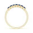 thumbnail image 2 of Angara Natural 0.63 Ct. Blue Sapphire Non Eternity Wedding Band in 14K Yellow Gold for Women (Ring Size: 11.5), 2 of 9